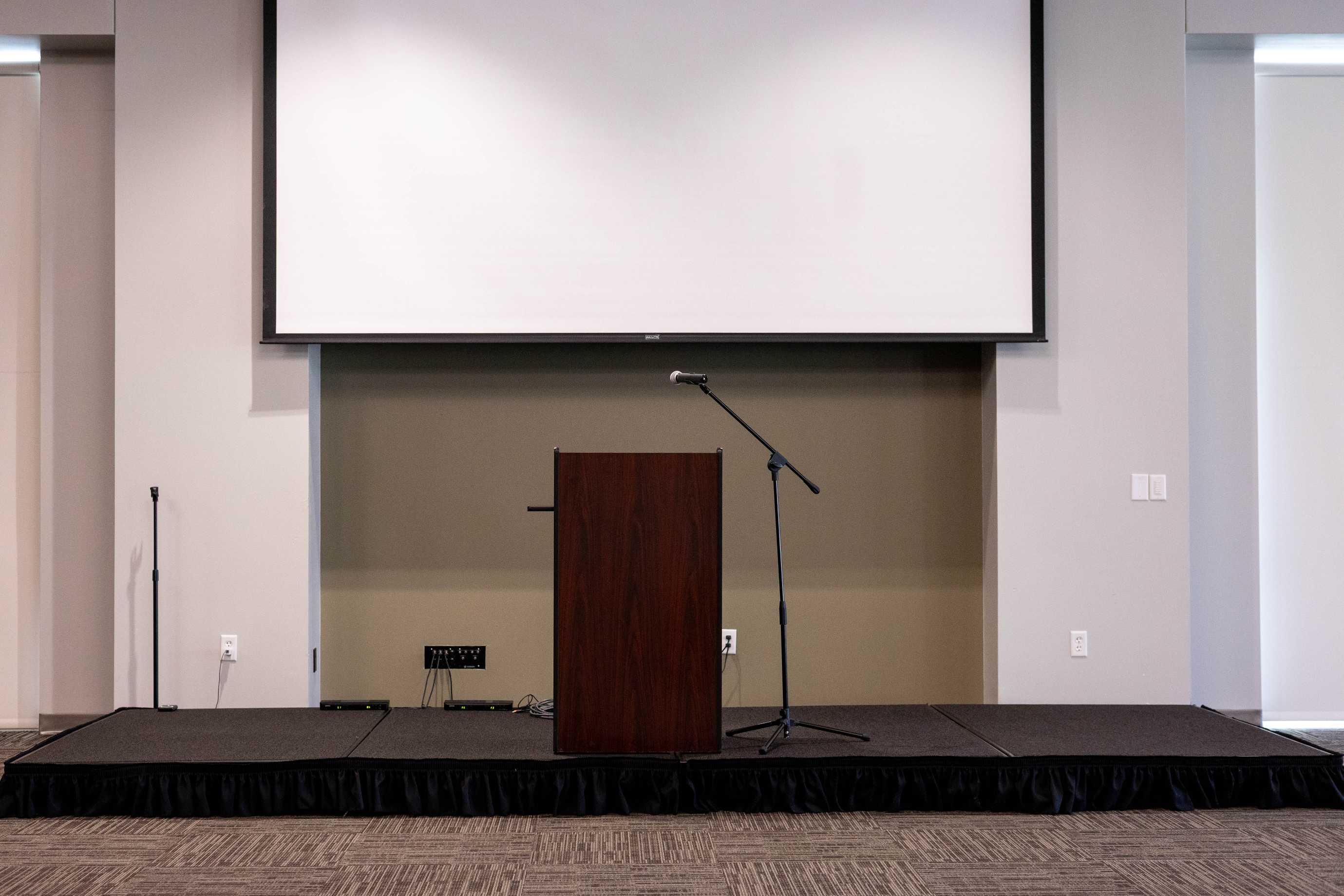 Community Center Stage and Podium